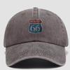 Route 66 Print Baseball Cap for Outdoor Sports and Leisure - Breathable and Drying - Classic Washed Vintage Style Hat