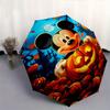 Disney Mickey Mouse, Halloween Themed automatic opening and closing folding umbrella, portable - durable, 8-rib umbrella frame, very suitabl