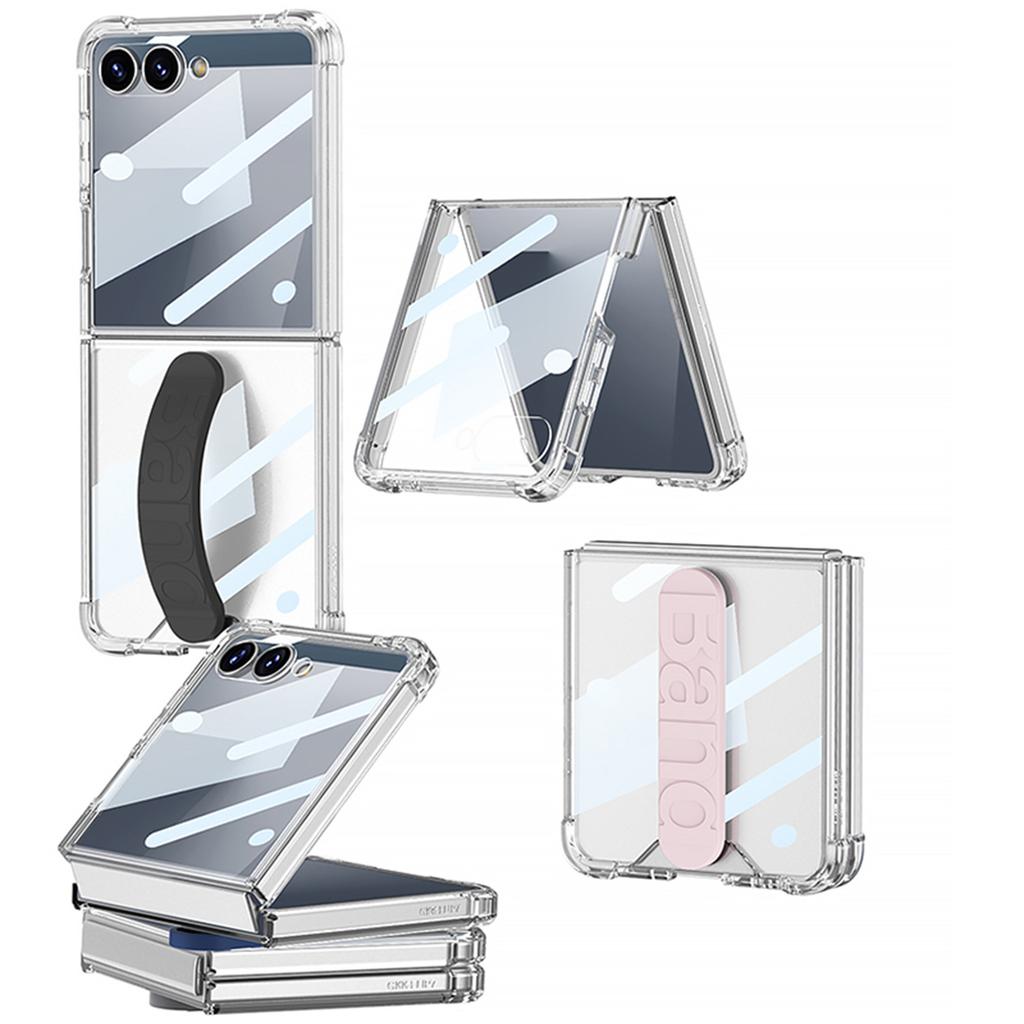 Samsung ZFlip7 Handyhülle Faltbarer Bildschirm Galvanisiertes Phantom Voll Inklusive Silikon Armband Hülle Folie Schutzhülle Hartschale
