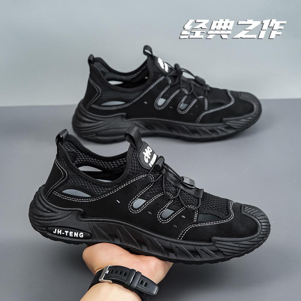 

Sandals summer new hollow quick-drying beach shoes outdoor leisure soft-soled creek walking shoes non-slip sandals 39 чёрный