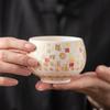 1 Pc Chinese Ceramic Teacup Large Capacity Handmade Suede Jade White Porcelain Tea Bowl Meditation Cup Master Cup Tea Set 180ml