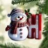 Shatterproof Acrylic Snowman Letter Hanging Ornament Christmas Tree Decoration For Festival Tree Wreath Window Display