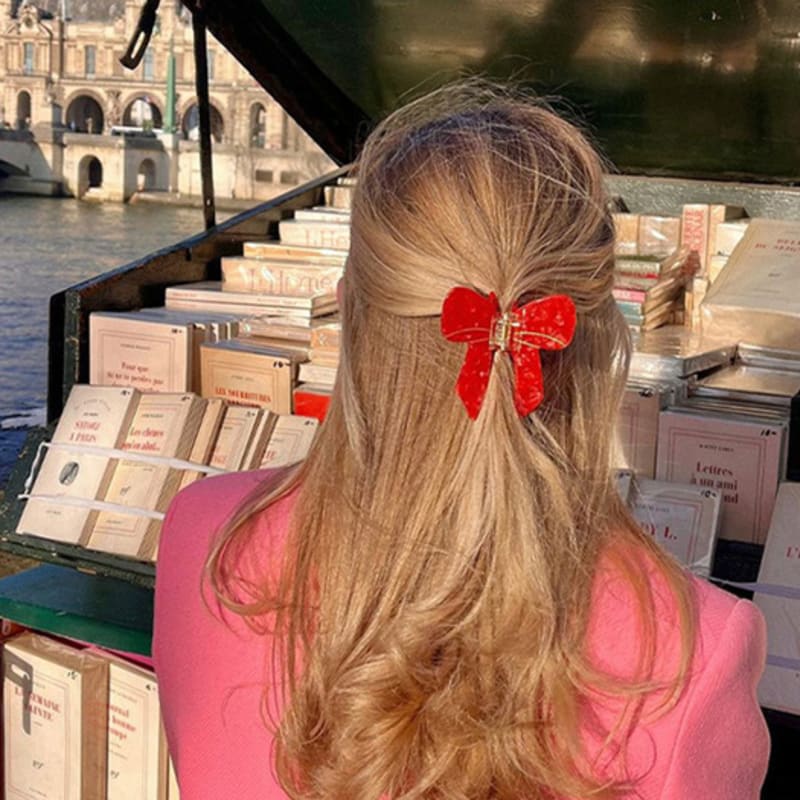 

Coucou Suzette Red Ribbon Hair Claw Ribbon Hair Claw