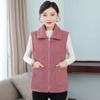Women's Solid Color Lambswool Vest Short Style Grained Velvet Vest
