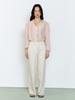 Ganiesong Picnic Floral Out-Pocket Pants_Beige
