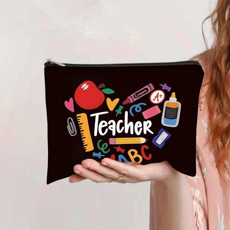 Heiß verkaufende Leinwand-Kosmetiktasche verdickte Kosmetik-Aufbewahrungstasche tragbare Reißverschluss-Federtasche für Schreibwaren