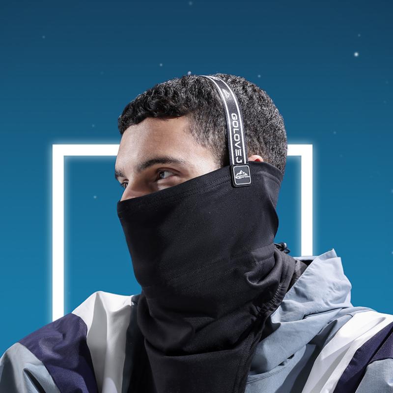 Winter Ski Face Mask Outdoor Riding Motorcycle Windproof Mask Headscarf Adjustable Warm Mask Scarf with Anti-Slip Headband