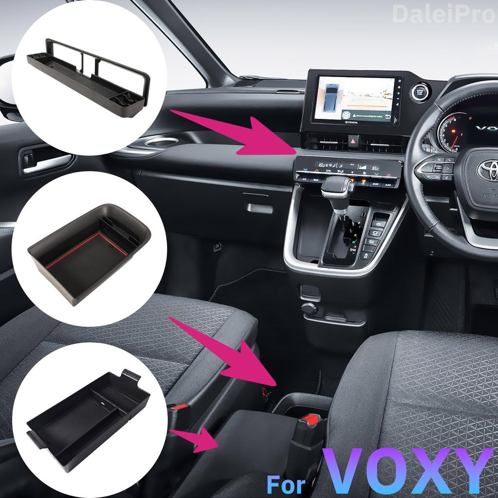 For Toyota Voxy 90 2022 2023 2024 Car Center Console Storage Box Armrest Storage Box Layered Storage Box Noah 90 Accessories