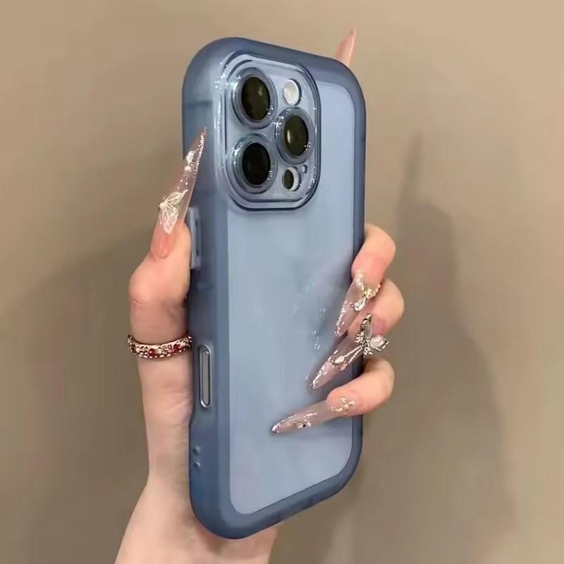 Luxury Soft Silicone Transparent Shockproof Phone Cases For iPhone17 Air 11 12 13 14 15 16 Pro Max Plus Clear Bumper Back Cases Cover
