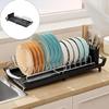 Flexible Expandable Over Sink Dish Drainer With Two Layers And Storage For Fast Drying