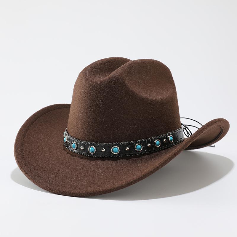 Hat Men's and Women's Wool Couple Top Hat Big Edge Straight Edge Jazz Hat Western Cowboy Hat