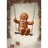 Vintage Christmas Metal Wall Decoration, Holiday Sticker Sign