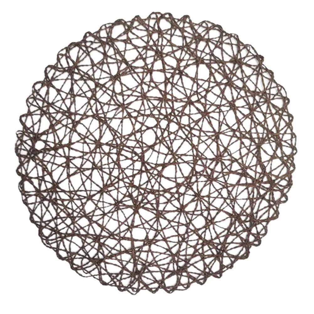 

38 см бумажная чаша коврик вязание крючком тканые салфетки для столовых приборов волокна салфетки для столовых приборов для кафе украшение стола дома кухонные принадлежности 38cm