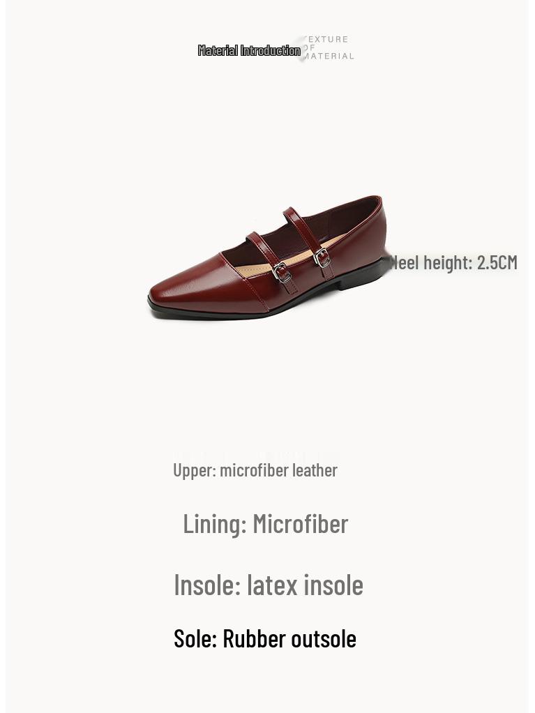 Weiwei Girl 6831-1 Dámské Mary Jane baleríny s francouzskou špičkou, s mělkým výkrojem, korejský styl