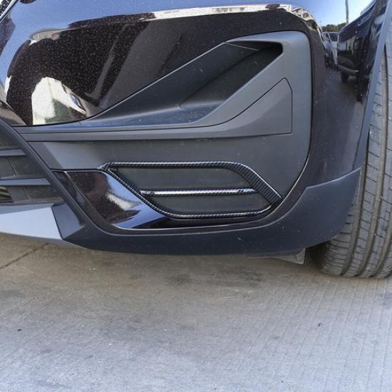 Carbon fiber Exterior Front Fog Light Frame Trim Fits For BMW X1 F48 -