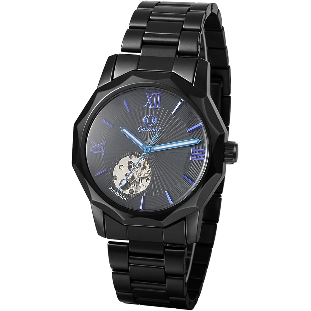 Men s Automatic Mechanical Watch Black Stainless Steel Classic Fashion Casual Luminous
