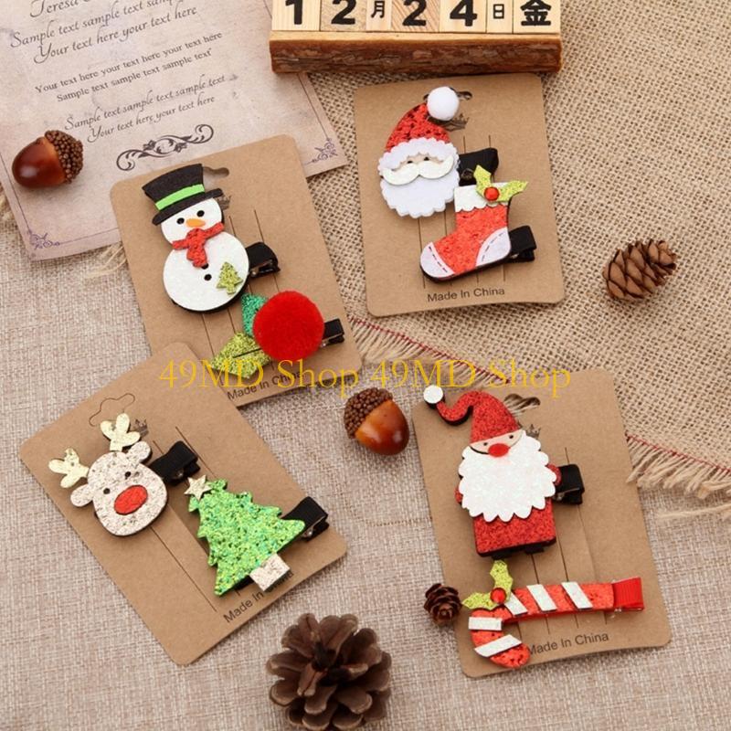 49MD Christmas Hairpin Christmas Hair Clip Girl Christmas Gift Christmas Barrettes