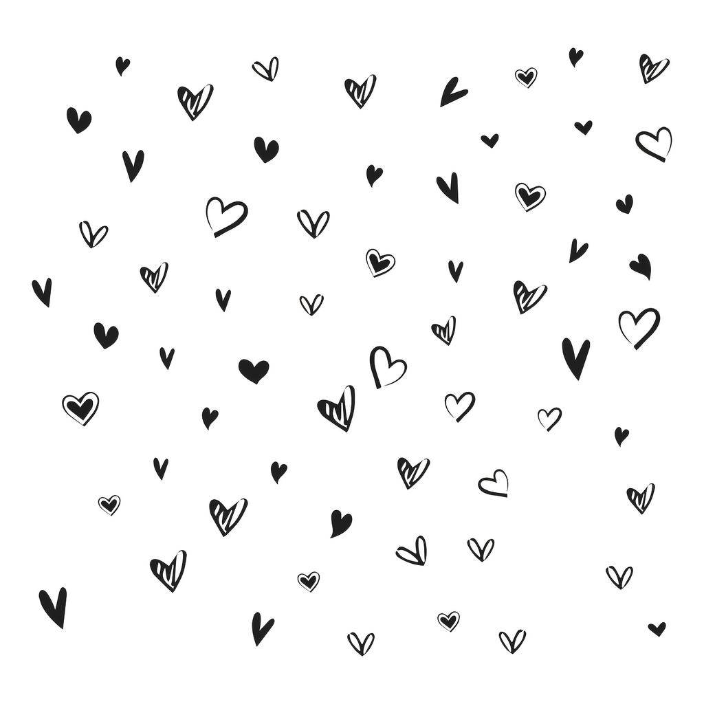 1pc Black Heart Wall Decals - Self-Adhesive Vinyl Heart-Shaped Stickers for Romantic Home Decor for Bedroom, Living Room, or Valentine's Day Wall Art