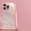 Dreamy Glitter Pattern Pink Metallic Tempered Glass Phone Case For iPhone 11 12 13 14 15 16 17 Pro Max 15 Plus 17 Air 16E Cover