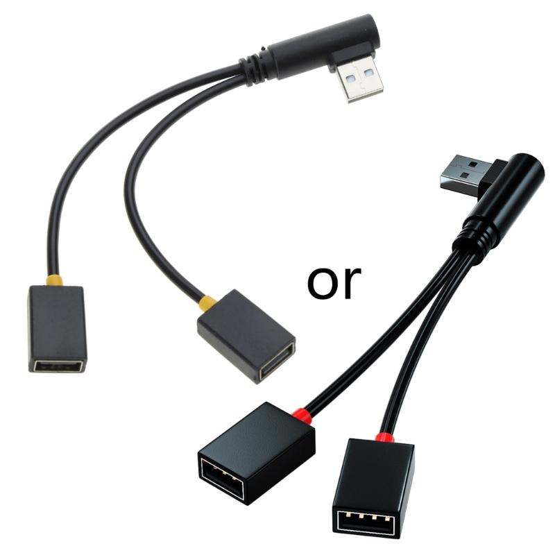 USB Splitter Cable 1 Male Plug To 2 Female Socket USB Extension Line Charging Cord Power Adapter Converter Splitter