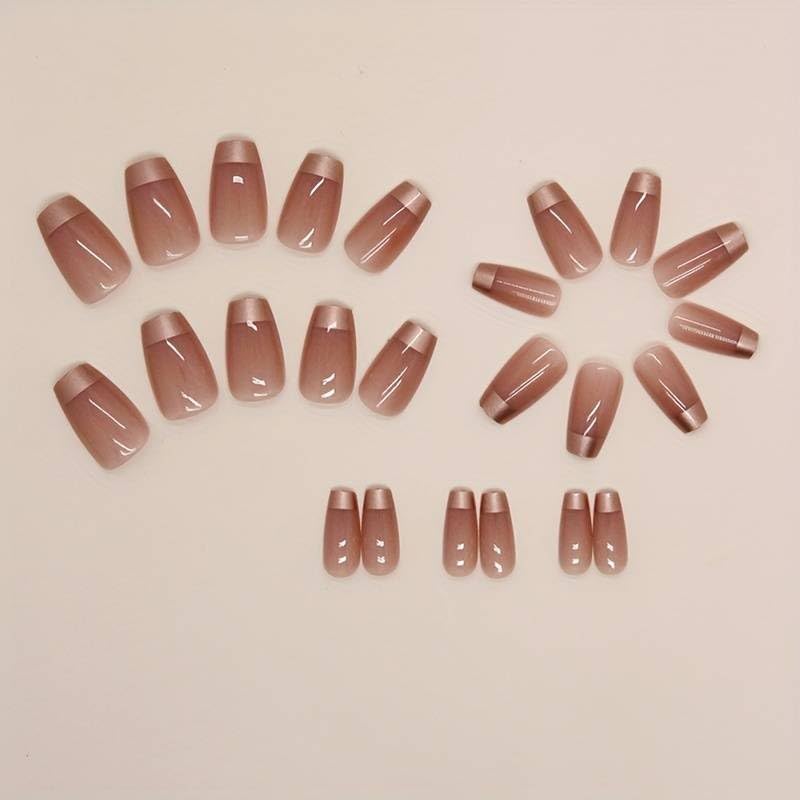 24 Reusable Artificial Fake Nail Set| Lightweight & Long Lasting| Easy To Use| Quick Fix For Festivals & Special Occasions