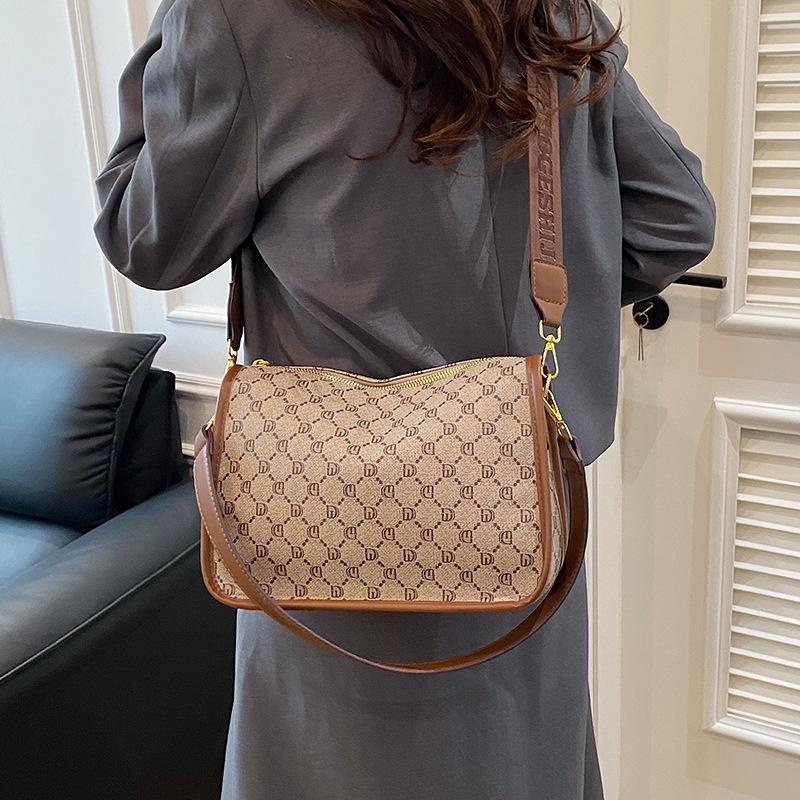 Bag Women's New Retro Versatile Printing High-end Temperament Women's Large-capacity Shoulder Oblique Span Bag