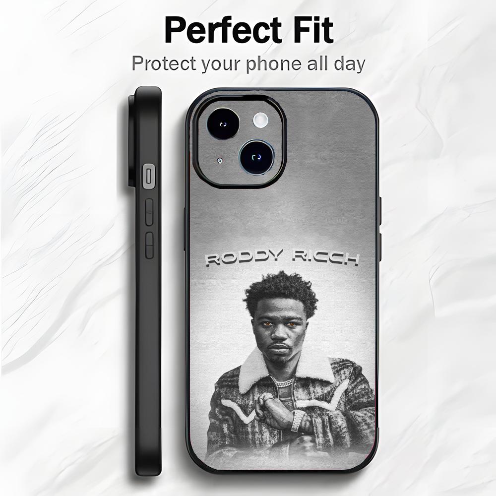 Rap-Star R-Roddy Ricch Handyhülle Handyhülle Weiche Verpackung Leicht für iPhone17 16 15 14 13ProMax