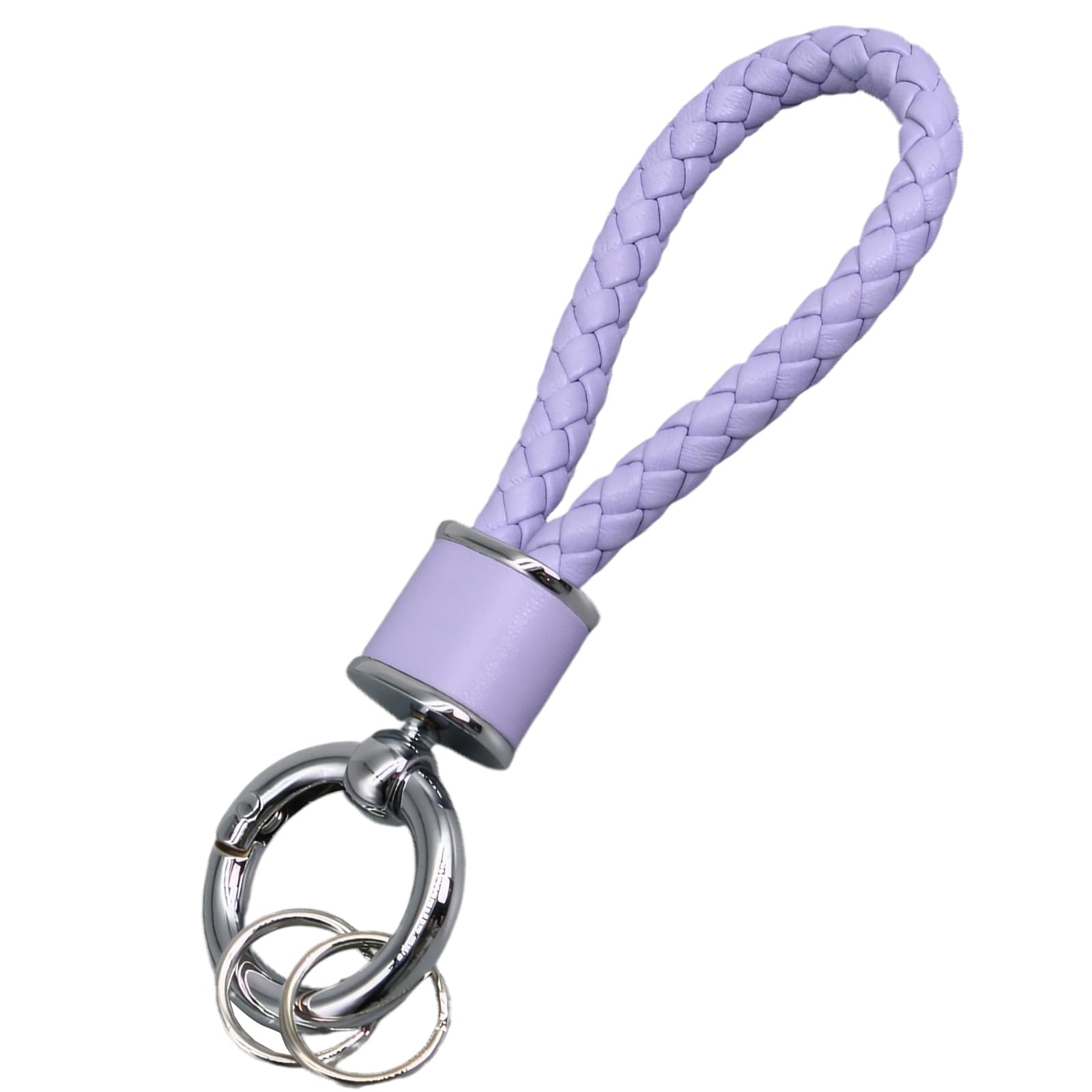 

BLOOPIC Car Key Chain, Leather Key Holder, Stainless Steel Key Chain, Braided Key, Leather, 12cm