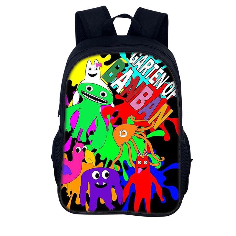 Garten Of Banban 3 40cm Cute And Colorful Cartoon Print Nylon Backpack For Boys And Girls Ideal For School