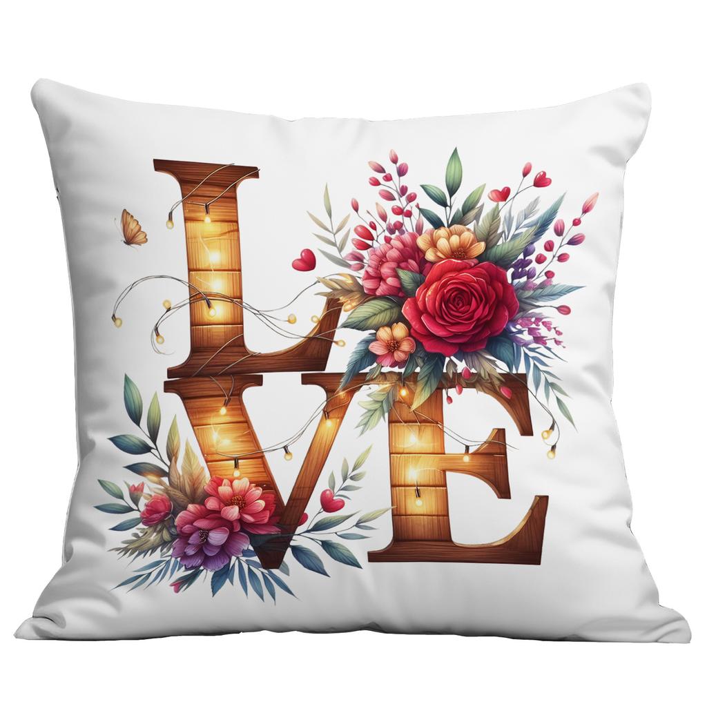 Neue Valentinstag Liebe Rose Brief Kissenbezug Heißer Verkauf Valentinstag Kissen Kissenbezug