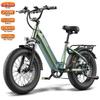 Fafrees F20 Rover Elektrofahrrad 250W Motor Höchstgeschwindigkeit 25 km/h 20" Fettreifen Elektrofahrrad für Erwachsene 7 Gänge Hydraulische Bremsen 48V 20AH Maximale Belastung 150 kg