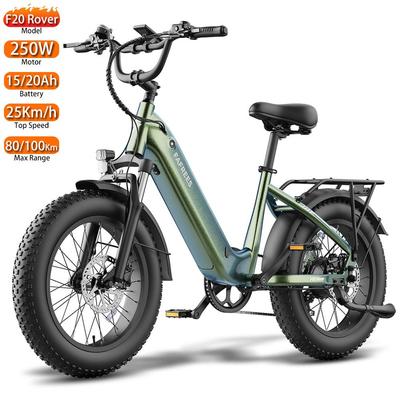 Fafrees F20 Rover Elektrické kolo 250W Motor Maximální rychlost 25 km/h 20" Tlusté pneumatiky Elektrické kolo Pro dospělé 7 rychlostí Hydraulické brzdy 48V 20AH Maximální nosnost 150 kg