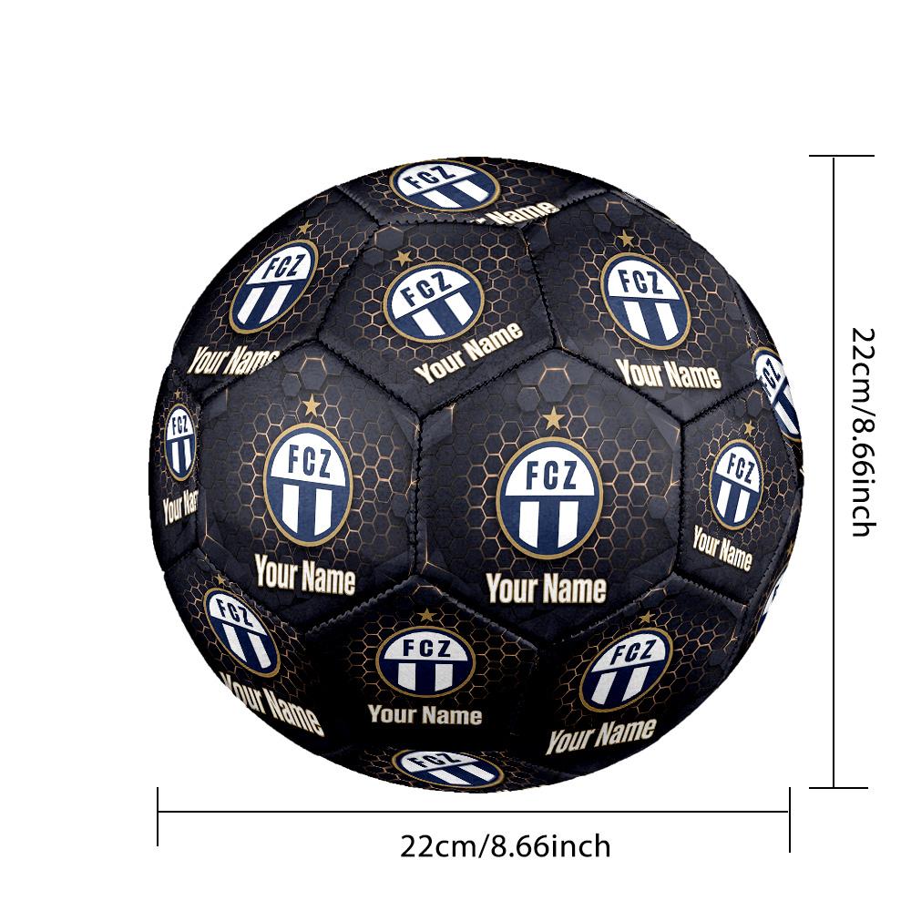 Personalized Size 5 Football FC Zürich Pattern Outdoor Game Sports Ball Gift
