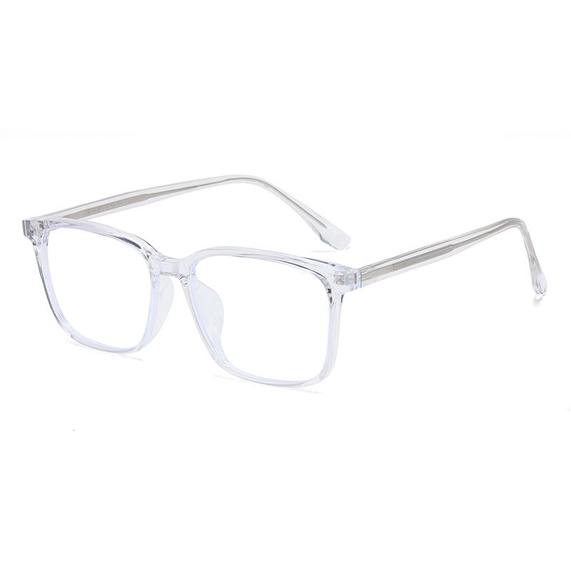 Transparent Gray Frame Blue Light Blocking Computer Eyeglasses Women Men TR90 Square Prescription Spectacles 0 -0.5 -0.75 To -6