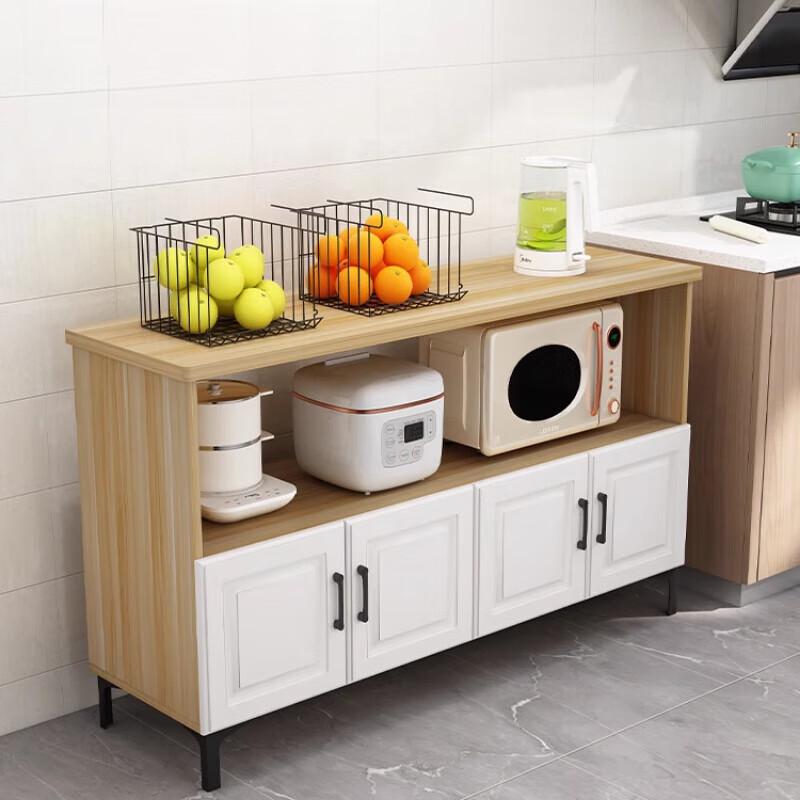 Modern Steel-Wood Kitchen Storage Cabinet & Prep Table