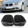 2Pcs Car Front Kidney Black Grille Matte Glossy Slat Style Grill for BMW E46 Pre-Facelift 2 Door Coupe Cabriolet
