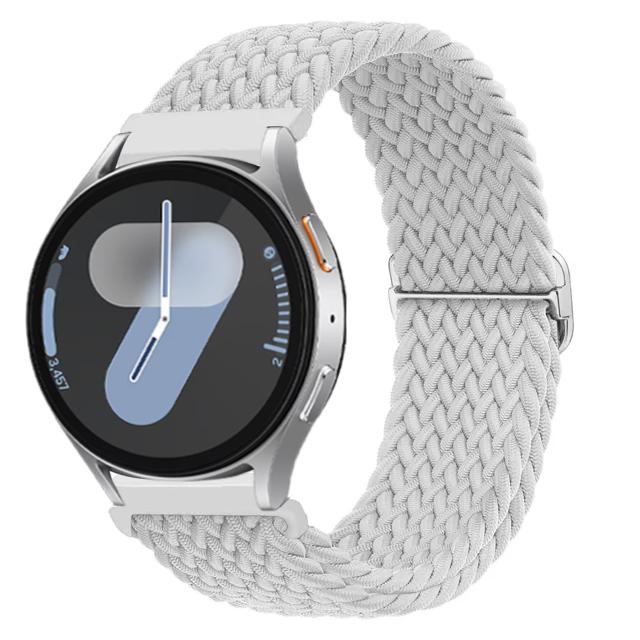

Straps For Samsung Galaxy Watch 4/7/FE/6/5 Pro/6 Classic/Gear s3 20mm 22mm Braided belt bracelet correa Huawei GT 2e 3 4 5 Band HUAWEI GT2e 3 4 46mm білий