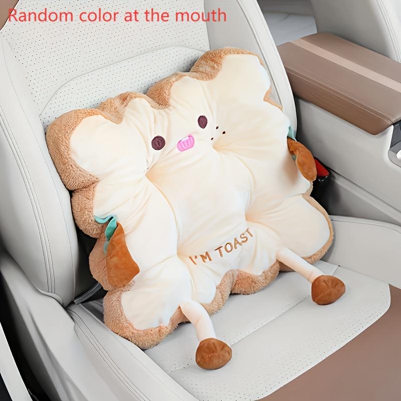 [Cute Cartoon Lumbar Cushion] Soft, Lightweight VISNFA Cute Cartoon Character Car Lumbar Cushion | Portable Seat Support for Driving & Office