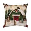 New Christmas Pillow Cover Super Soft Short Plush Printed Sofa Decorative Cushion Cover Home Cushion