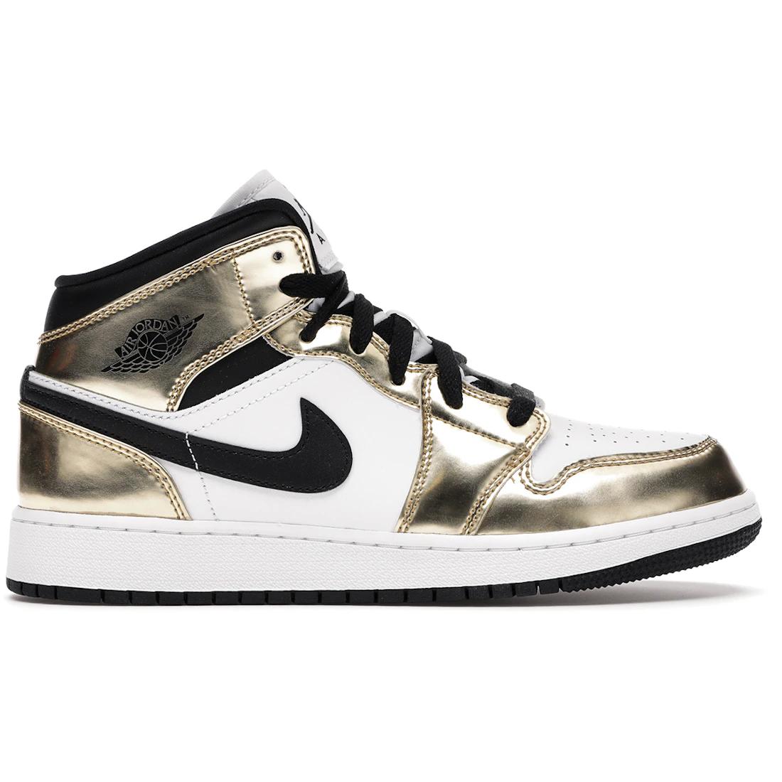 

Подростковые баскетбольные кроссовки Air Jordan 1 Mid Прочные Универсальные Со средней высотой голенища DC1420-700 36.5