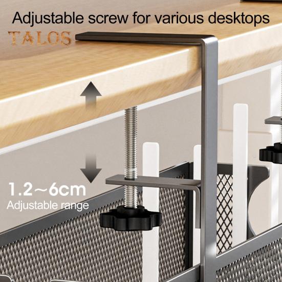 Lagerregal Große Kapazität Starke Tragkraft Einfache Installation Klemmhalterung Kabelmanagement Kabel-Organizer unter dem Schreibtisch