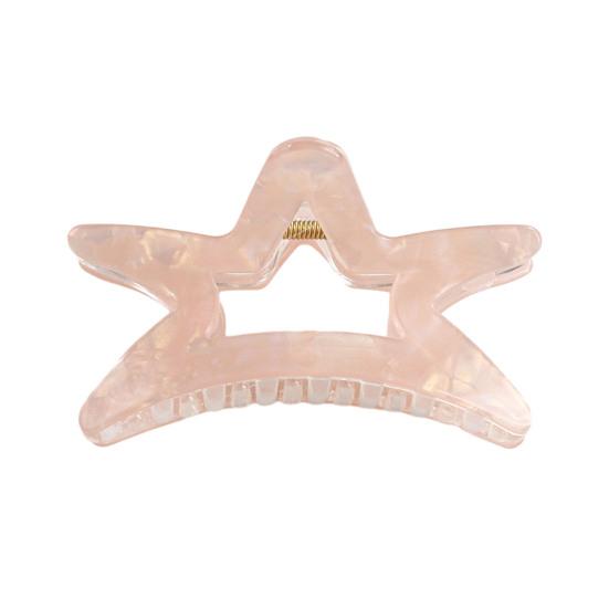 

Hair Claw Hollow Five-Pointed Star Shape Hair Clip Medium Size Back Head Shark Hair Claw Anti-slip Teeth Strong Grip Hair Accessory
