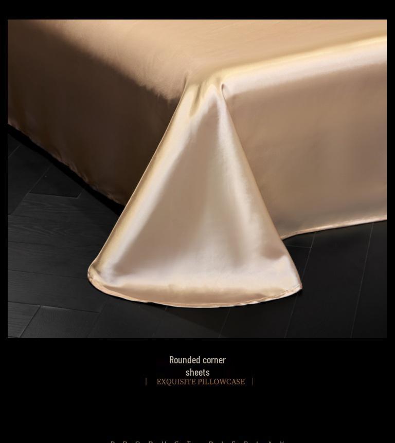 Luxurious Heavy Silk Four-Piece Double-Sided Mulberry Silk Duvet Set with Ice Silk Finish