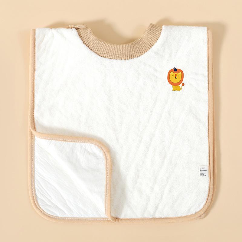 Salopete pentru bebeluși din lână corali impermeabile și respirabile - Salopetă absorbantă cu buzunar pentru orez