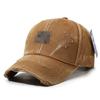 Distressed Baseball Cap Women Unisex Trendy Embroidered Letter Sun Visor Dad Hat