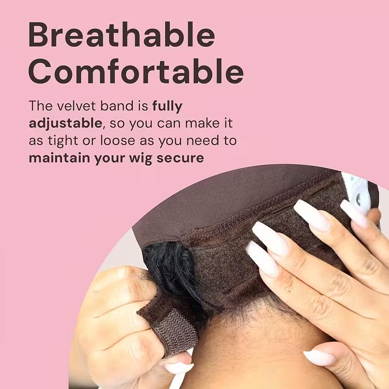 Touca Peruca de Cabeça Feminina Touca de Renda Para Fazer Perucas Toucas de Peruca U Parte Antiderrapante Com Velcro Ajustável Veludo Pegador de Peruca Para Usar Peruca