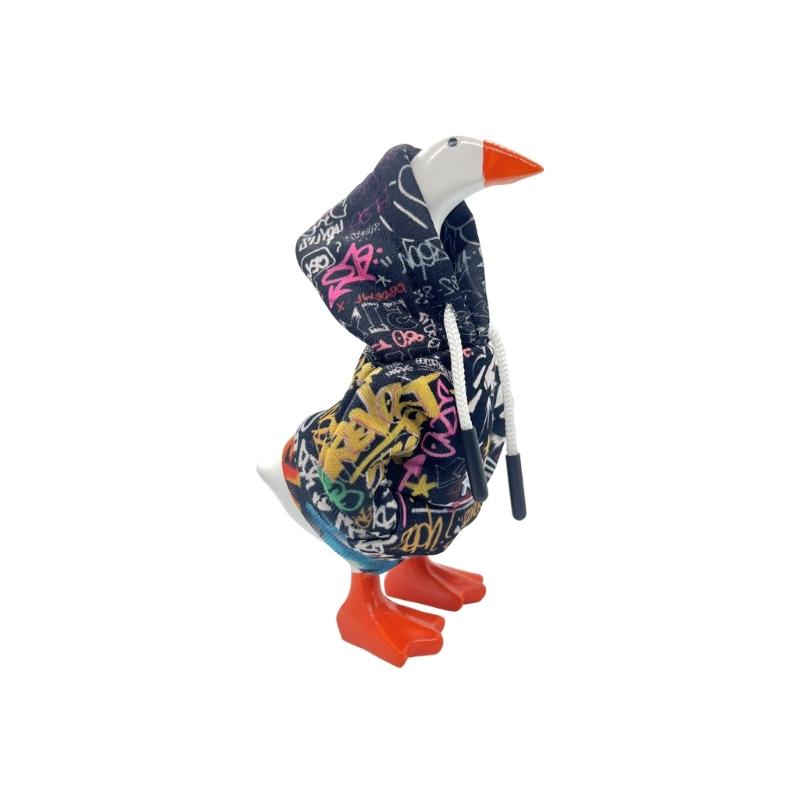 Geese Costume Ornament 7Inch Desk Geese Statue Outfits Light Weight Washable for Office Tabletop and Home Decoration