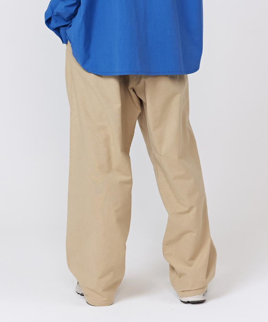 CARGOBROS [Summer Fabric] Cb Cotton Wide Pants (Beige)