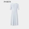 PORTS Women's Elegant V-Neck Midi Dress