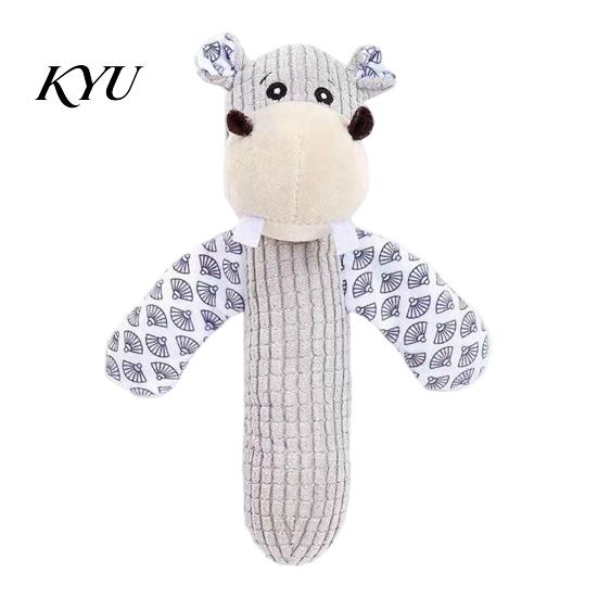 Boredom Buster Toys for Home Squeaky Plush Dog Toy, Cute Animal Shape, Durable Corduroy Crinkle Paper Chew Interactive Pulling Games Pets Pet